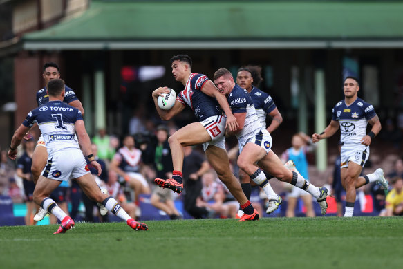 Roosters winger Joseph Suaalii.