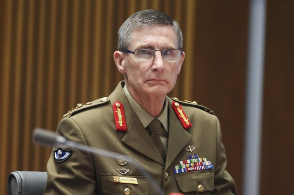 Defence Force Chief Angus Campbell offered to hand back his Distinguished Service Cross for his time as commander of Middle East Operations. 
