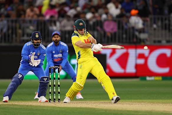 Mitch Marsh in action. 