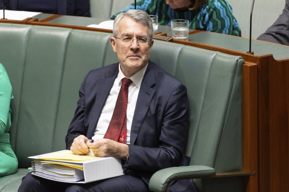 Attorney-General Mark Dreyfus in question time earlier this year.