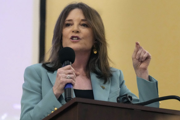 Democratic presidential hopeful Marianne Williamson says the party is not keen on other potential candidates..