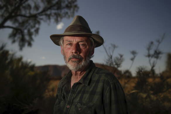 Shane Howard ahead of his performance during a community celebration after the closure of the Uluru climb, on October 27, 2019. 