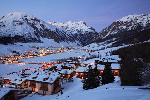 Livigno at night.