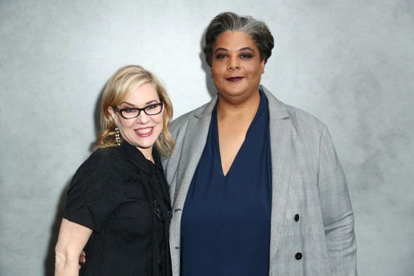 Roxane Gay with her wife, writer and designer Debbie Millman.