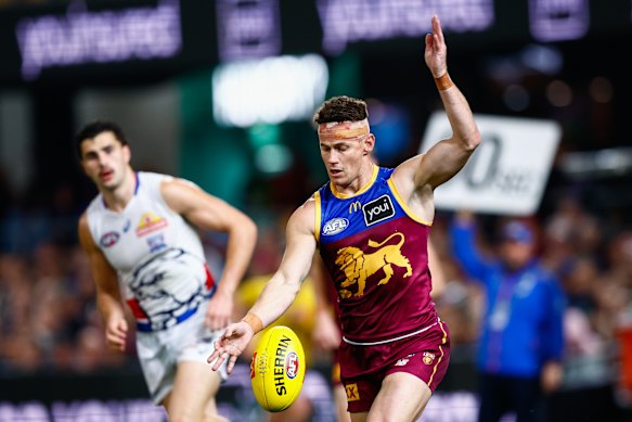 Dayne Zorko of the Lions in action.