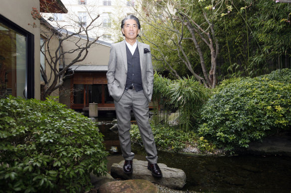 Japanese fashion designer Kenzo Takada, pictured outside his Paris house in 2009, has died of COVID-19. 