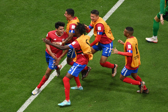 Jubilation for Costa Rica.