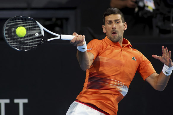 Novak Djokovic’s forehand won more than twice as many points as his backhand at the 2021 Australian Open.