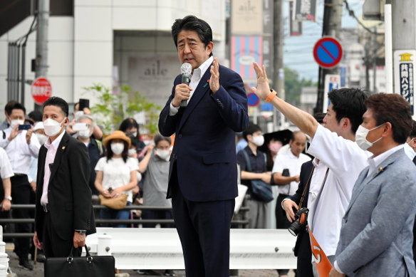 Former Japanese prime minister Shinzo Abe was delivering a campaign speech in Nara before being shot.