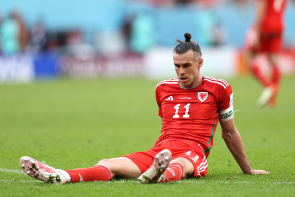 A devastated Gareth Bale after Iran beat Wales 2-0.