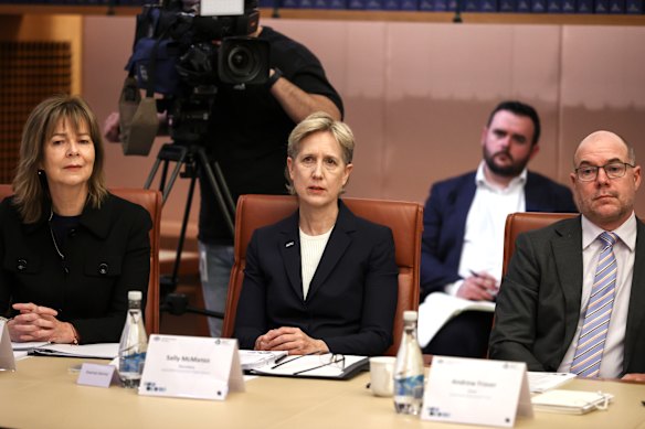 Australian Council of Trade Unions secretary Sally McManus at the meeting on Tuesday.