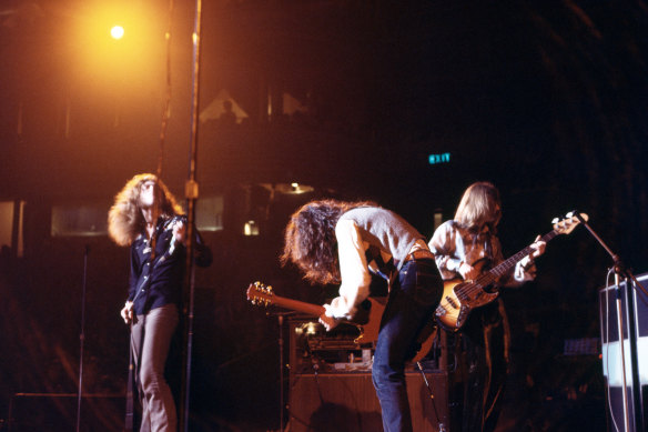 Led Zeppelin performing at Royal Albert Hall in 1970.