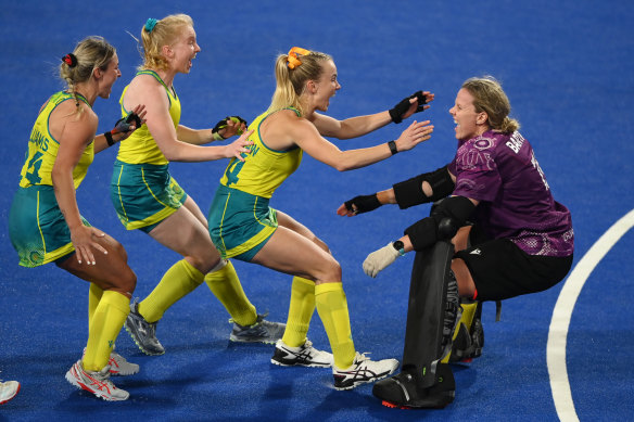 Australia have reason to celebrate, making the gold medal game at the Commonwealth Games.