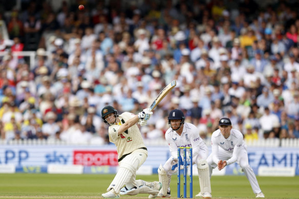 Steve Smith bats on day one. 