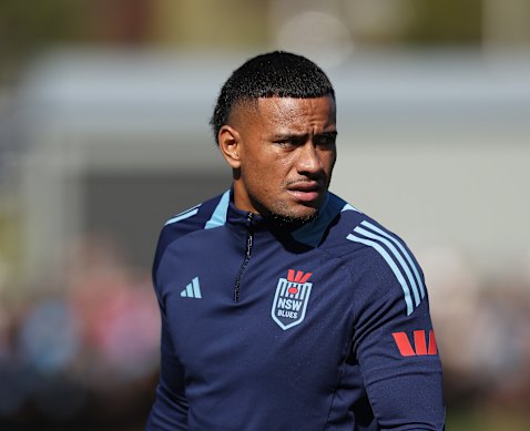 Stephen Crichton wasn’t a participant in the first major Blues training session.