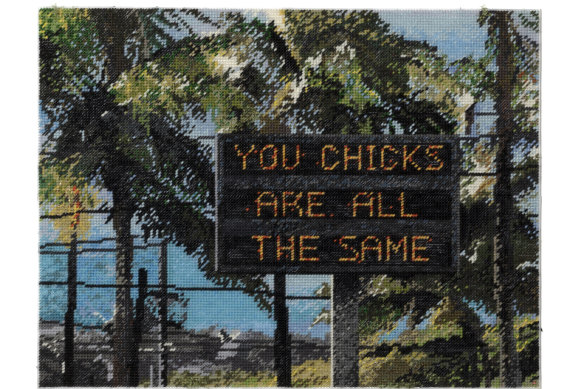 Michelle Hamer's 'You Chicks are all the Same' (2019) 51x66cm