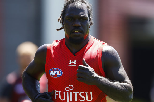 Anthony McDonald-Tipungwuti retired in May but has decided to return to the Bombers for 2023. 