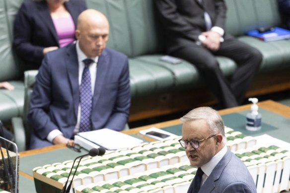 Prime Minister Anthony Albanese said Peter Dutton was ‘not welcome in Victoria’.