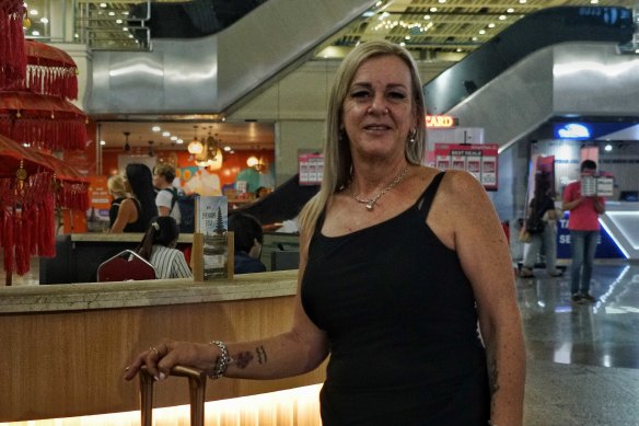 Australian Michelle Jeanes at Bali airport.