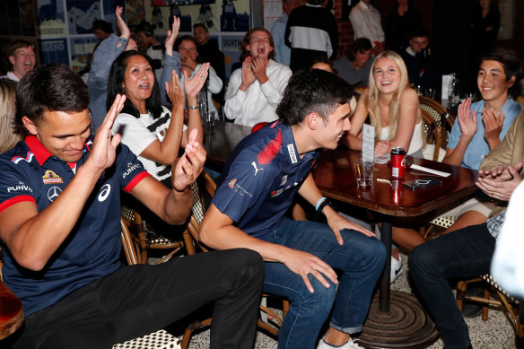 The moment Reef McInnes (right) became a Magpie.