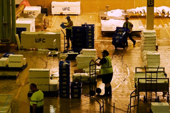 Seafood wholesalers and retailers at the Sydney Fish Market are concerned that the movement of fish from the auction floor to the shops will be inefficient in a multi-level building.