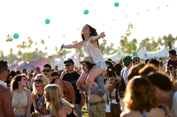 Music fans at Coachella.