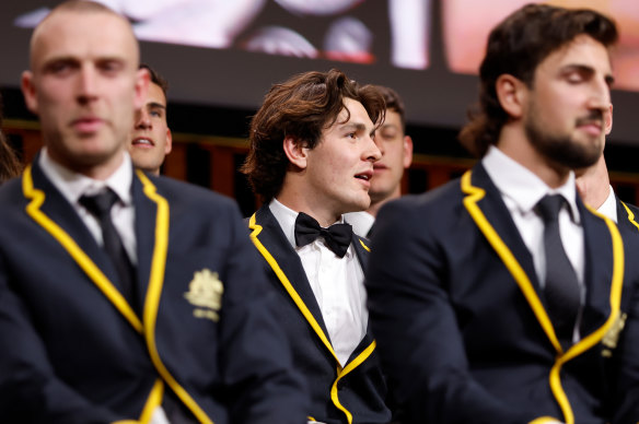 Errol Gulden of the Swans during the 2023 AFL Awards in Melbourne.