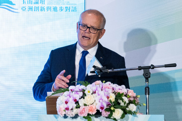 Former prime minister Scott Morrison said Taiwan was more central to the battle for liberty than anywhere else in the world.