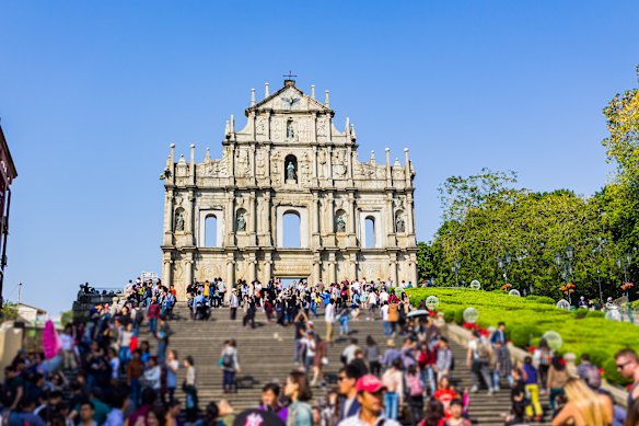 Ruins of Cathedral of Saint Paul in Macao.