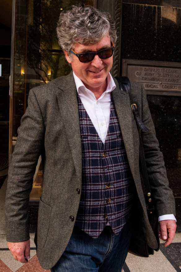 Sean Lander outside Sydney’s Downing Centre Court in October 2020. 