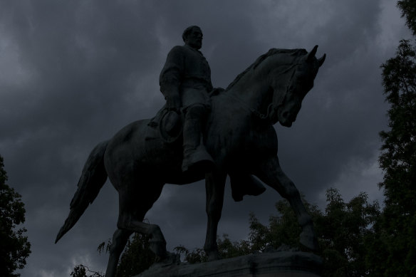 The Charlottesville statue of Confederate general Robert E. Lee.