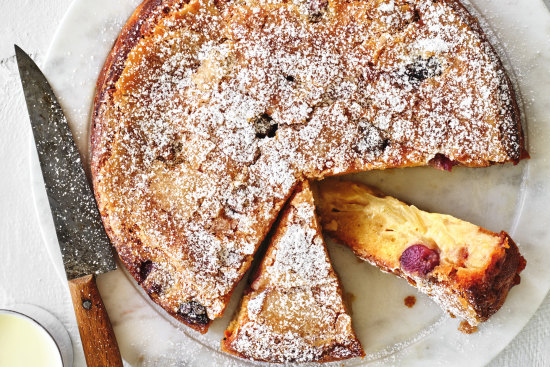 Karen Martini’s apple and cherry brown butter cake.