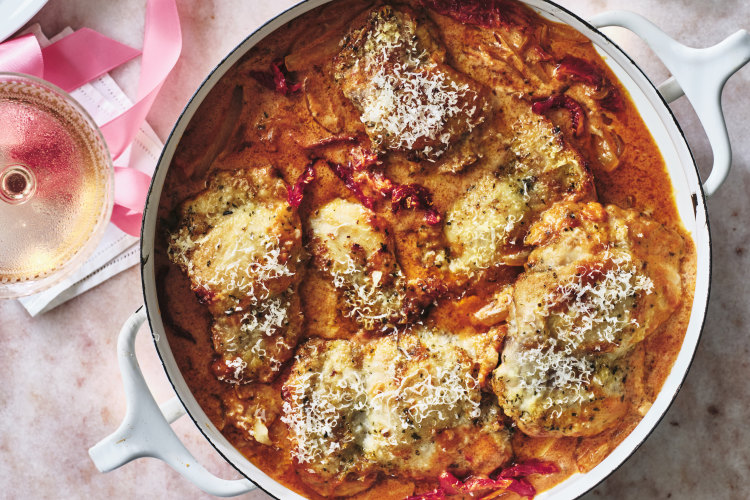 Adam Liaw’s version of the viral internet dish Marry me chicken.