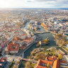 A view of the old town from above.