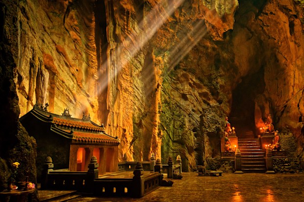 Visit The Marble Mountains near Hoi An in Vietnam, for  caves, temples, and sweeping views.