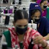 Garment workers in Bangladesh, which has been linked in the past to forced  labour.