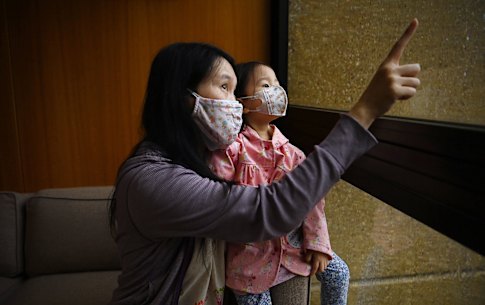 Karee Chan with her daughter Cathleen, age 2.