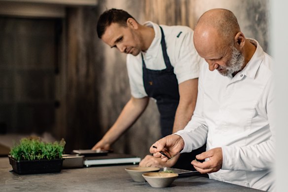 Bathers’ Pavilion executive chef Aaron Ward and L’Enclume chef-owner Simon Rogan will venture outside the kitchen to interact with guests for one night only.