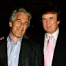 Jeffrey Epstein and Donald Trump at Mar-a-Lago in Florida, in 1997.