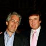 Jeffrey Epstein and Donald Trump in Palm Beach, Florida, in 1997.