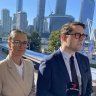 Brisbane City Council transport committee chair Ryan Murphy and deputy chair Danita Parry release modelling showing potential overcrowding on buses caused by 50 cent fares.