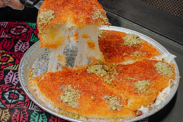 Knafeh at Afandi Cafe.