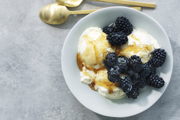 Alison Roman’s frozen honey yoghurt.
