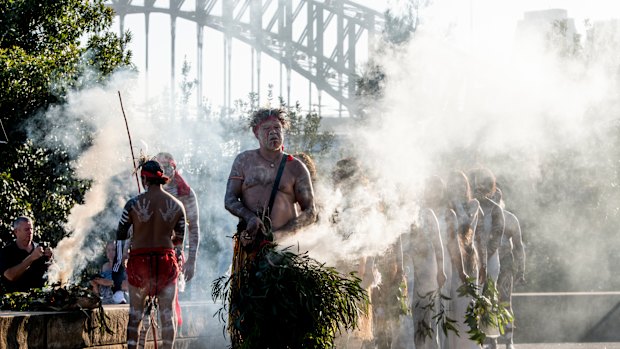 An Indigenous smoking ceremony.