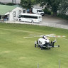 Outcry over Lindsay Fox using school oval to land his helicopter