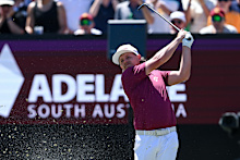 Cameron Smith in action at the 2026 LIV Adelaide event at The Grange Golf Club.