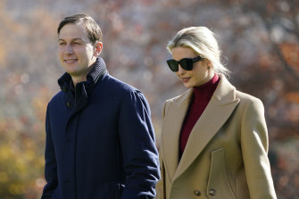 Jared Kushner and Ivanka Trump, pictured at the White House last month.