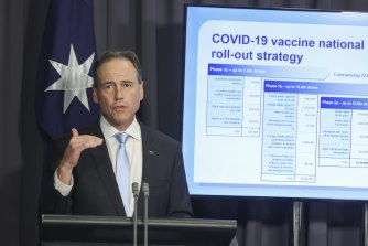 Health Minister Greg Hunt unveiled more detail about phase 1a of the vaccine rollout on Thursday.