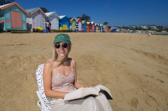 Melbourne University student and support worker Jessica Trevaskis decided not to celebrate the Melbourne Cup and enjoyed a day at the beach instead.