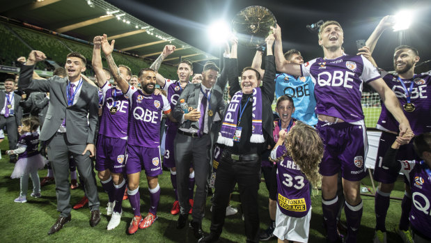 End of an era: Despite winning the A-League premiership, QBE Insurance have opted not to renew their long-running partnership with Perth Glory.